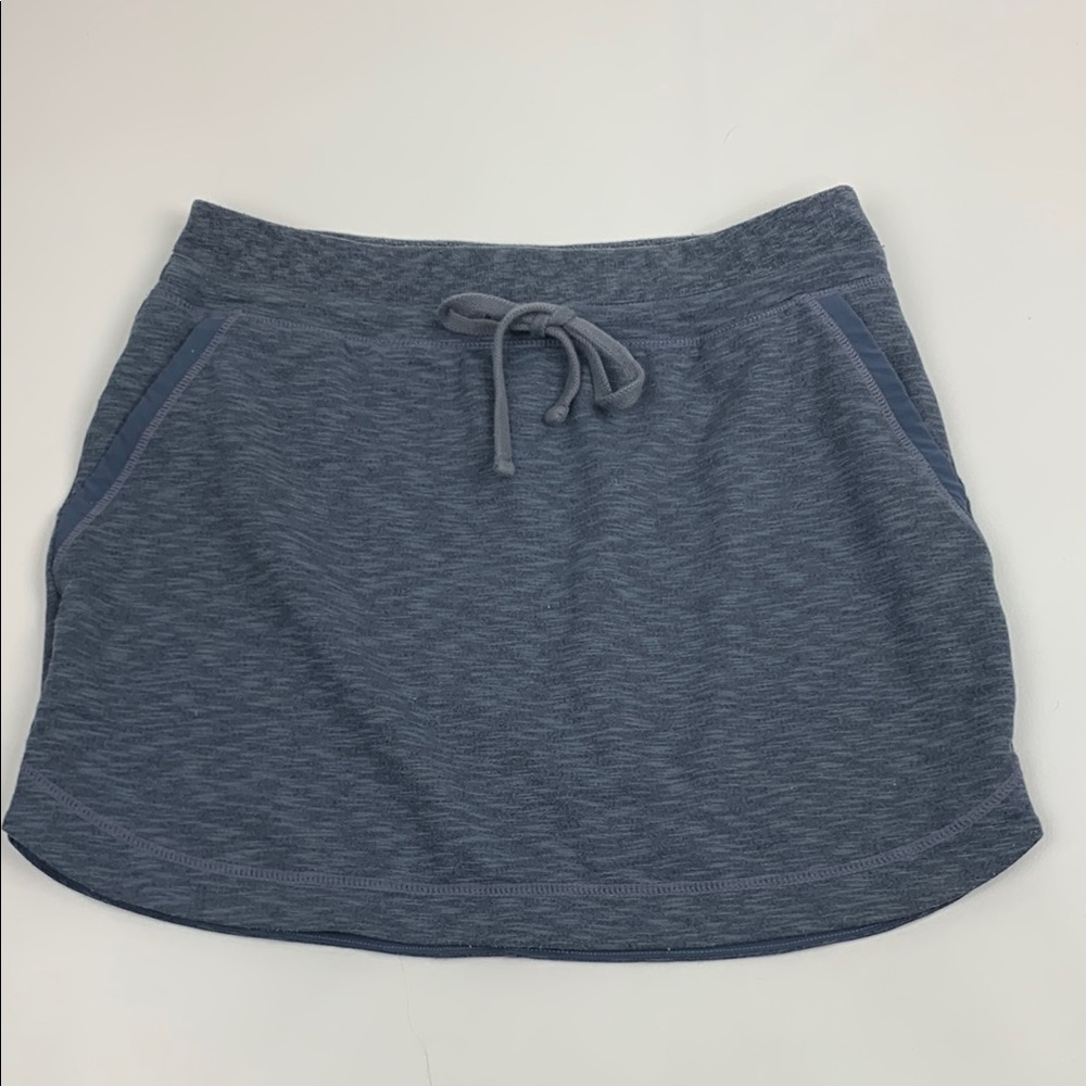 Athleta Gray Casual Skirt Size Small Pockets Drawstring Waist Stretchy